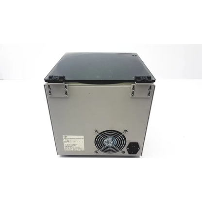 Silver metallic gfmd silencer 2110 s2110sp ppp centrifuge system with black top and side-mounted cooling fan