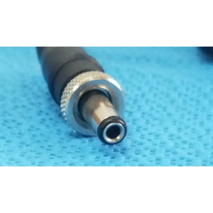 Black and silver globtek gt-41052-1509 adapter charger power adapter connector with textured metal ring