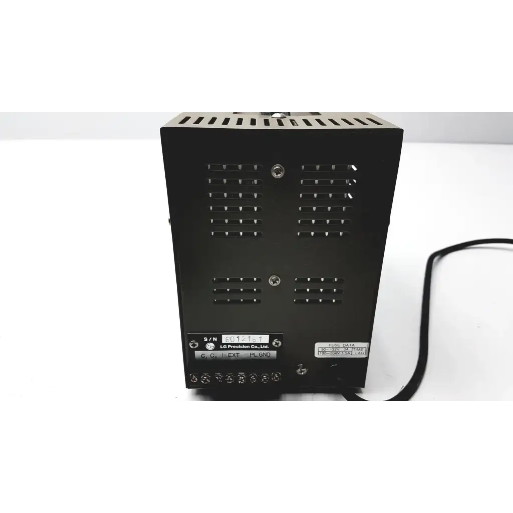 Black metal goldstar dc power supply gp 303 with ventilation slots and labeled terminals for reuse medical equipment