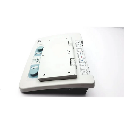 White and light blue braille display device with tactile controls for stadler gsi clinical audiometer 1761-97xx use
