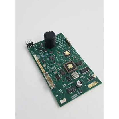Green printed circuit board with black and silver components of gsi tympstar printer board 1095633x