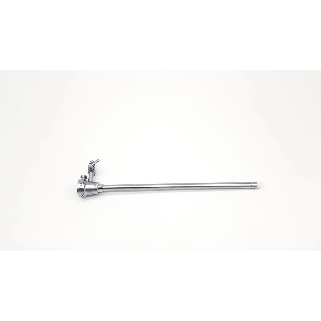Silver versapoint sheath da54-17 surgical instrument with slender metallic shaft and complex jointed head with adjustment knobs