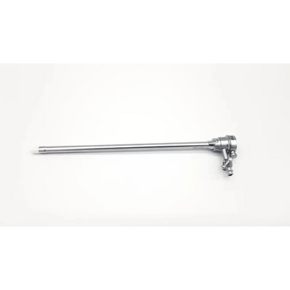 Silver surgical versapoint sheath da54-17 with long slender metallic shaft and articulated joint end for gynecological use