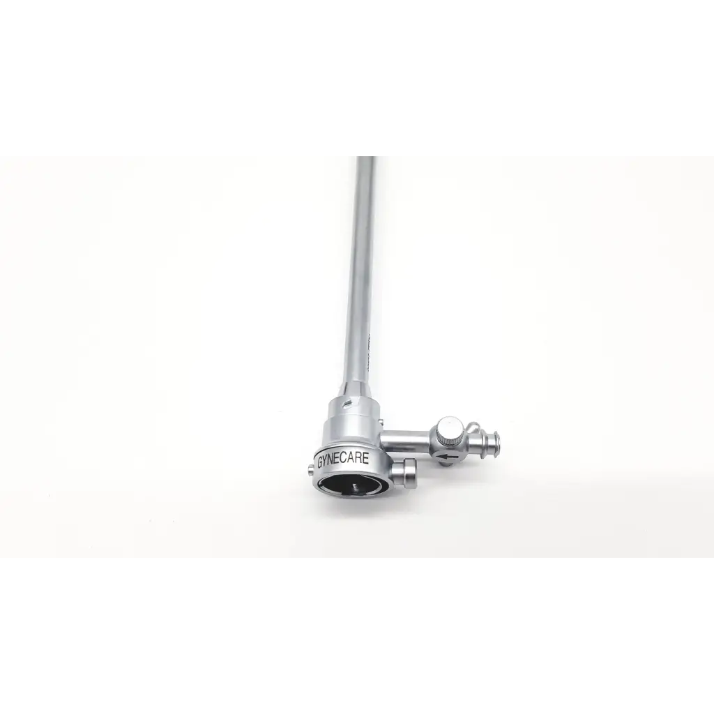 Silver metallic gynecare versapoint sheath da54-17 medical instrument with cylindrical shaft and articulated joint visible
