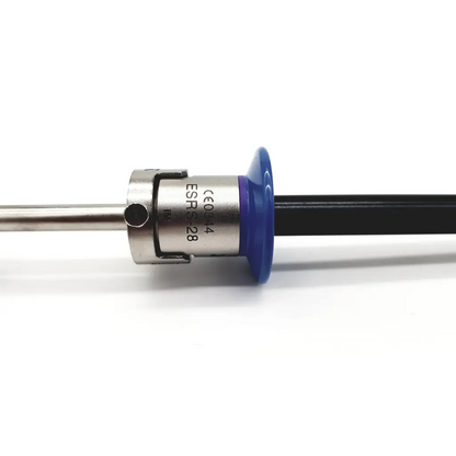Silver and blue gyrus acmi circon esrs-28 resectoscope with black shaft for medical endoscopic procedures