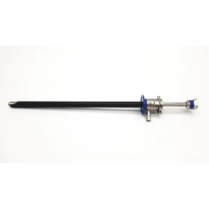 Black and silver surgical endoscope with blue handle accents gyrus acmi circon esrs-28 resectoscope tool