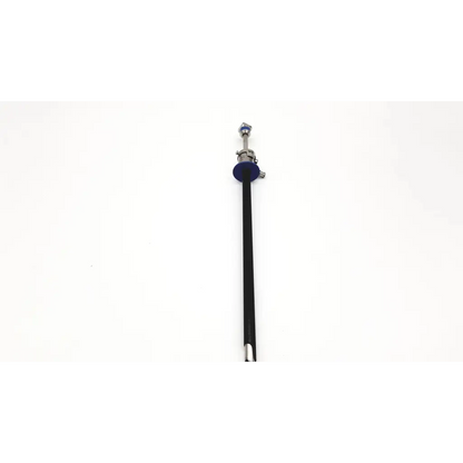 Black cylindrical medical resectoscope with metallic top and blue component from gyrus acmi circon esrs-28 model
