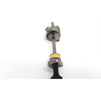 Silver surgical instrument gyrus acmi e163 23fr visual obturator with yellow purple band and engraved e163 markings