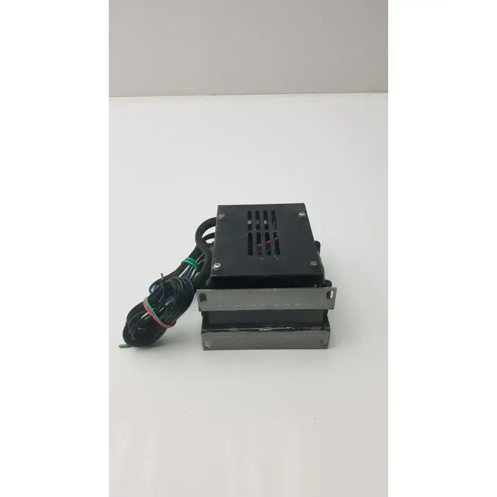 Black rectangular habermann 3080-0044-0000 transformer with metal bracket and wires pri 3x400 480v sec 24v 10a dc