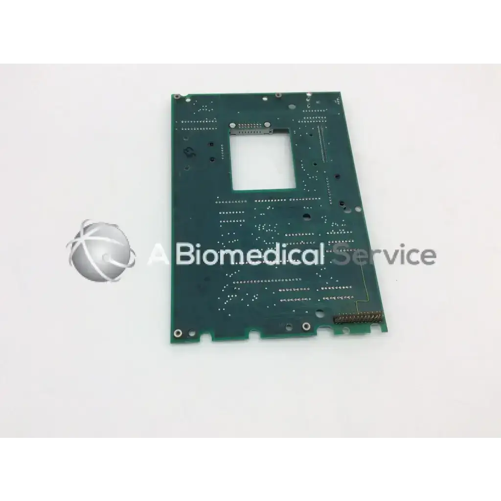 Green rectangular circuit board with central cutout and solder points for haemonetics c35396 sch c35397 assembly