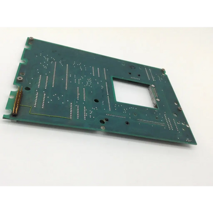 Green rectangular circuit board with central cutout and components for haemonetics c35396 sch c35397 cs5 control use