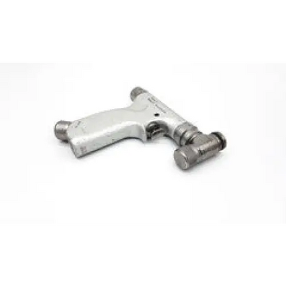 Silver-colored metal hall surgical ad5-767 oscillator with textured grip and cylindrical barrel components for surgical use
