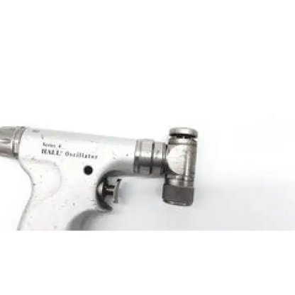 Hall surgical series 4 silver metallic oscillator ad5-767 with cylindrical body and threaded fittings for precise control