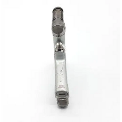 Silver-colored metal air compressor nozzle with cylindrical body and threaded ends for hall surgical oscillator ad5-767