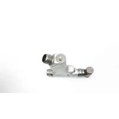 Silver metallic valve with threaded ports and hexagonal adjustment knob for hall surgical oscillator ad5-767 series 4