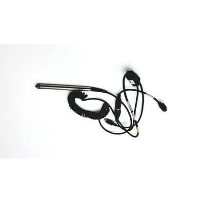 Black coiled cable with metallic stylus tip and connectors for hand held ws137872 scanteam barcode scanner product
