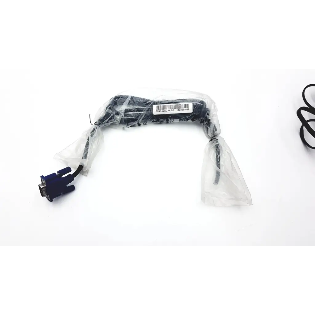 Black vga cable with blue connector wrapped in clear plastic for handheld 4620vae wireless bluetooth barcode scanner