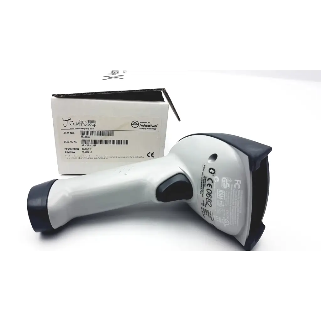 Handheld 4620vae wireless bluetooth barcode scanner in silver and black with matte finish and rubberized grip areas