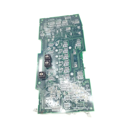 Green printed circuit board with black connectors and silver solder points of hark analog interface pcba 35130