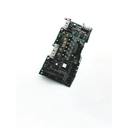 Green printed circuit board with black components and silver connectors of hark analog interface pcba 35130 rev b sn v2435