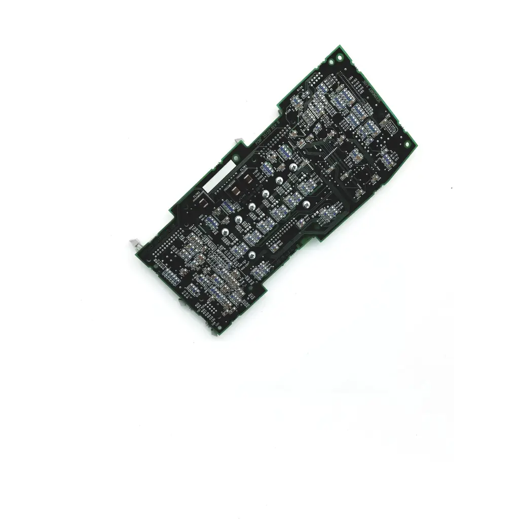 Black rectangular hark analog interface pcba with silver circuitry and component chips model 35130 rev b sn v2435