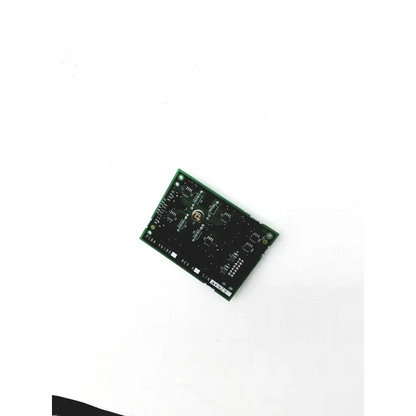 Green rectangular circuit board with black surface and silver components of hark detector preamp pcba 46180 rev