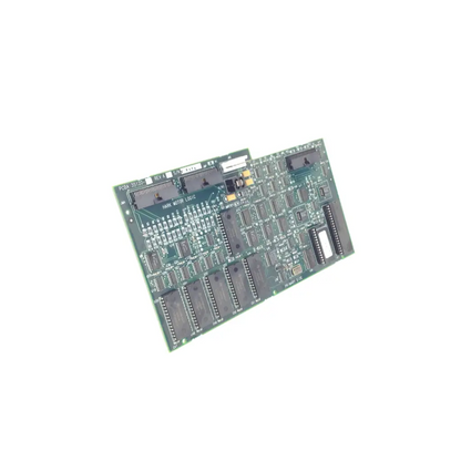 Green printed circuit board with black integrated circuits and connectors for hark motor pcba model 35120 rev a s/n 5474