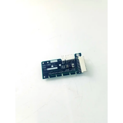Blue printed circuit board with white connectors and black components in hark power distributor pcba 35170 rev c