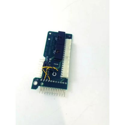 Green circuit board with black and white connectors yellow wires and silver pins for hark power distributor pcba 35170 rev c