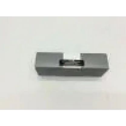 Gray metallic sight block with central cutout for heine f-001.22.812 short laryngoscope lamp handle