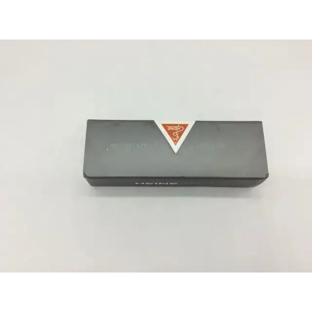 Black rectangular fiber optic laryngoscope handle with white and orange triangular logo standard fiber optic Heine F-008.22.860