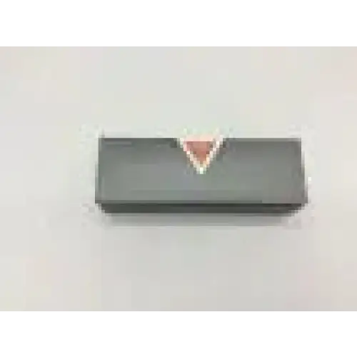 Gray rectangular clutch with triangular flap and rose gold accent in heine f-008 22 860 standard fiber optic laryngoscope handle