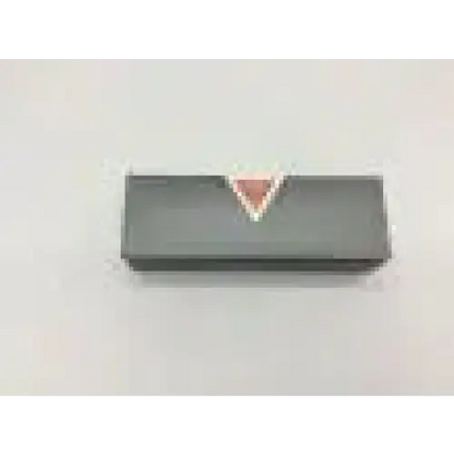 Gray rectangular clutch with triangular flap and rose gold accent in heine f-008 22 860 standard fiber optic laryngoscope handle