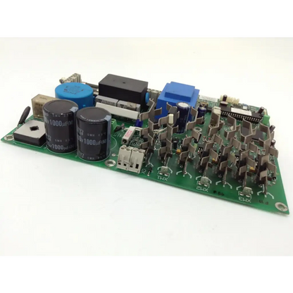 Heraeus Sepatech 54859-6 main pcb board with green circuit, black relay, blue and black capacitors, and silver connectors