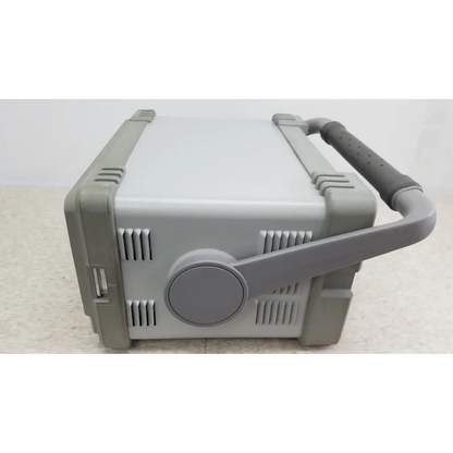 Gray plastic portable cooler with sturdy handle and ventilation slots for hewlett packard 8147 optical time domain reflectometer accessories