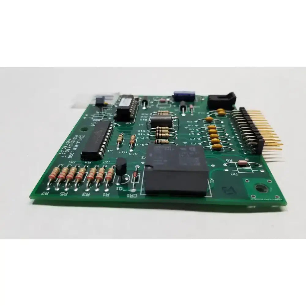 Hill-Rom 1998 green control mother board pcb with black integrated circuits resistors and connectors for device control