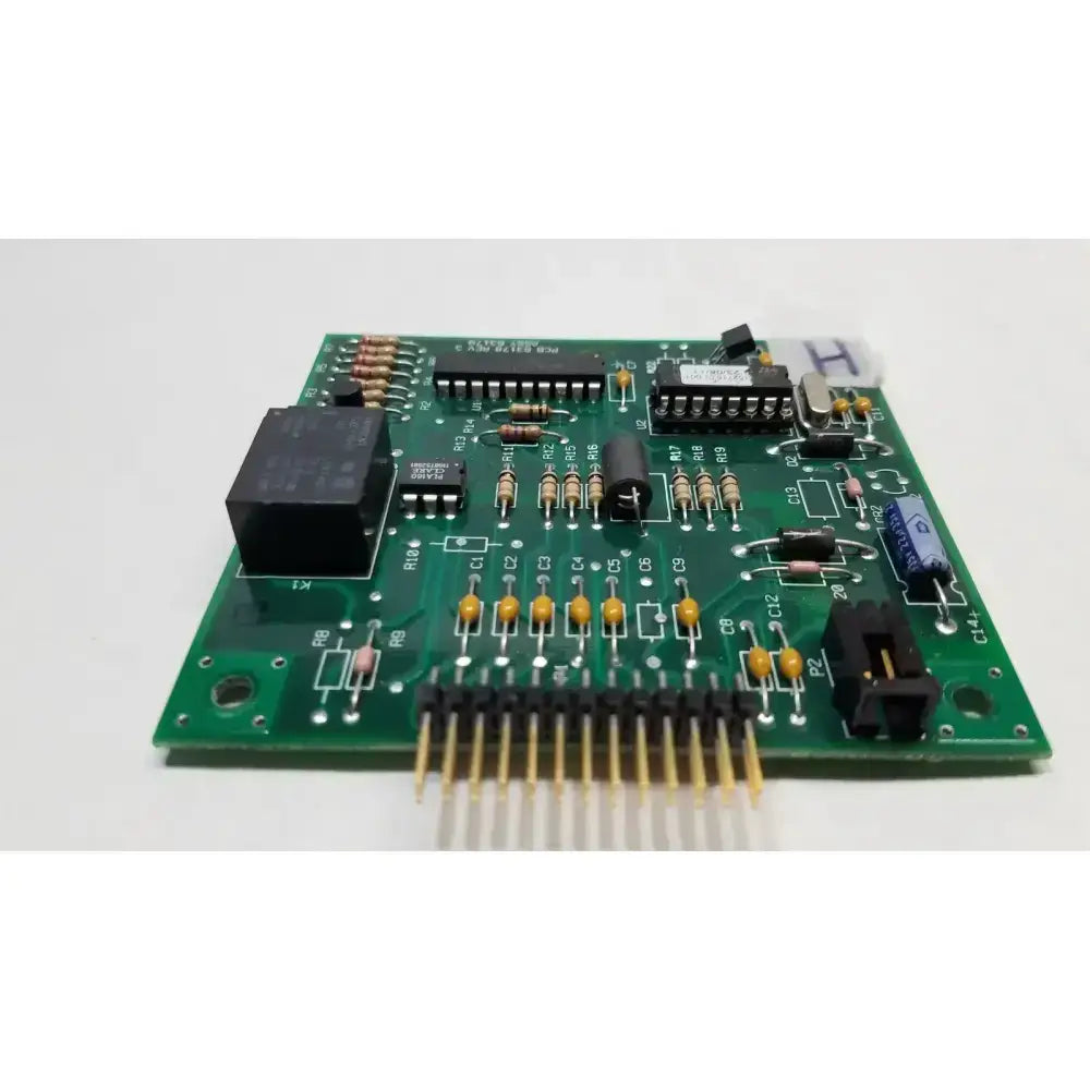 Hill-rom 1998 green control mother board pcb with black and yellow electronic components for medical equipment