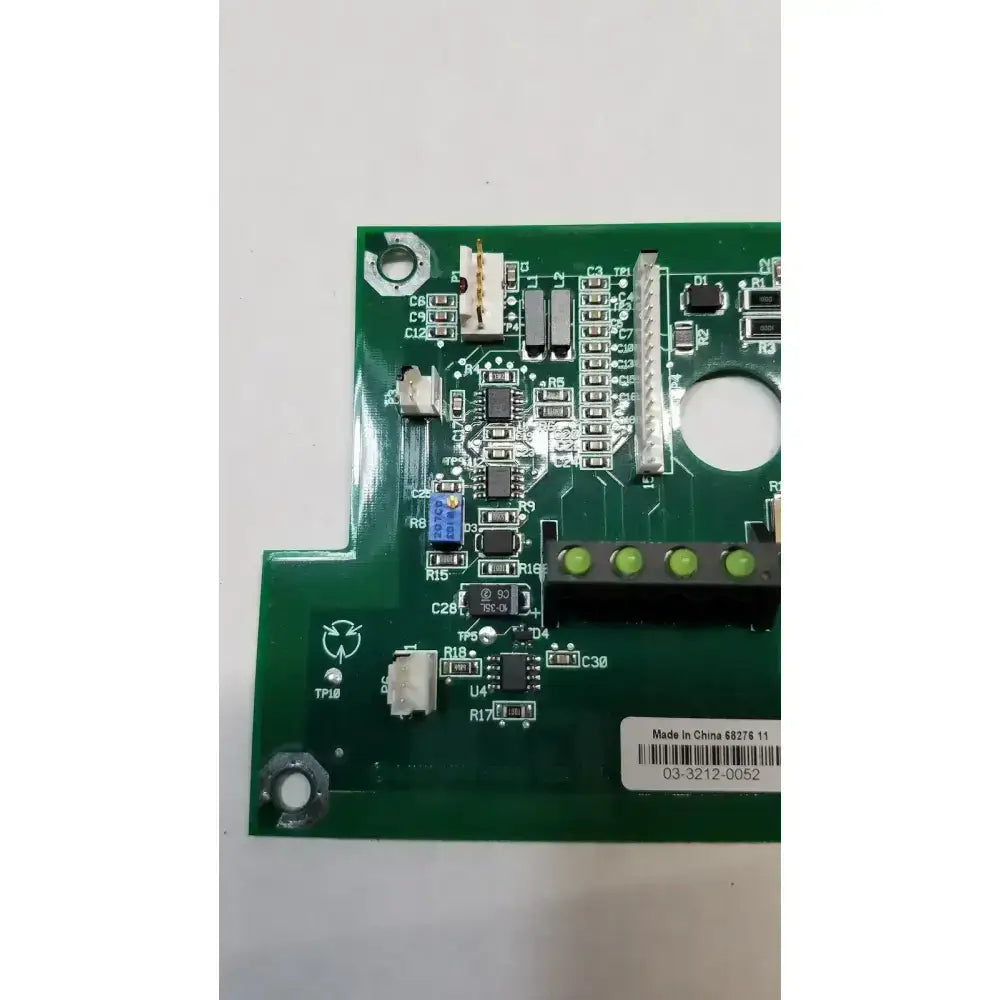 Green printed circuit board with electronic components and barcode label for hill-rom 2001 light relay control mother board