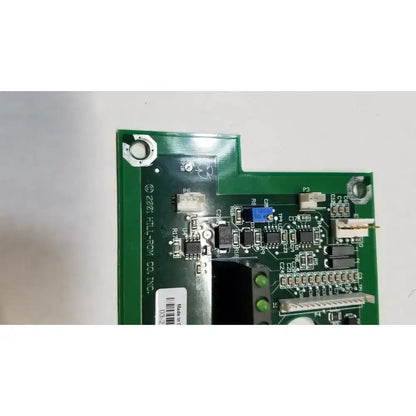Green printed circuit board with electronic components and white label for hill-rom 2001 light relay control mother board