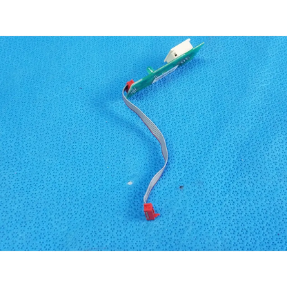 Hill-rom totalcare nurse call button pcb switch assembly with green board red connectors and gray ribbon cable