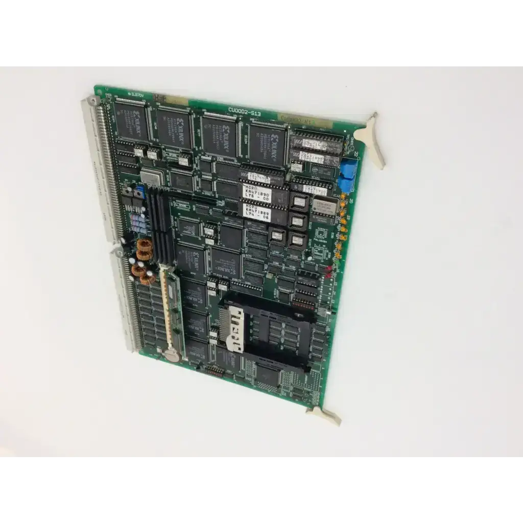 Green circuit board with black integrated circuits and metallic components for hitachi cu0002-s13 cu0002-r13 ultrasound module
