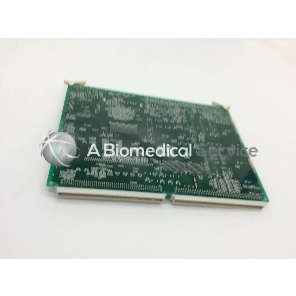 Green rectangular circuit board with silver components and two connector slots for hitachi cu0002-s13 cu0002-r13 ultrasound module