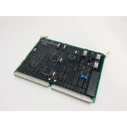 Green cu4091-s14 circuit board with black integrated circuits and white connectors for hitachi il67dv ultrasound unit