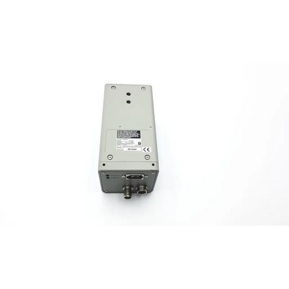 Gray metallic hitachi hv-f22f 3ccd sxga mount microscope machine vision camera with ports and screws on its side