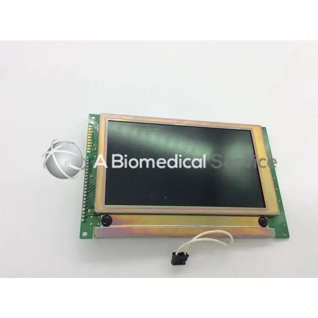 Hitachi lmg7420plfc-x lcd screen display panel with green circuit board and metallic gold bezel with black lcd screen