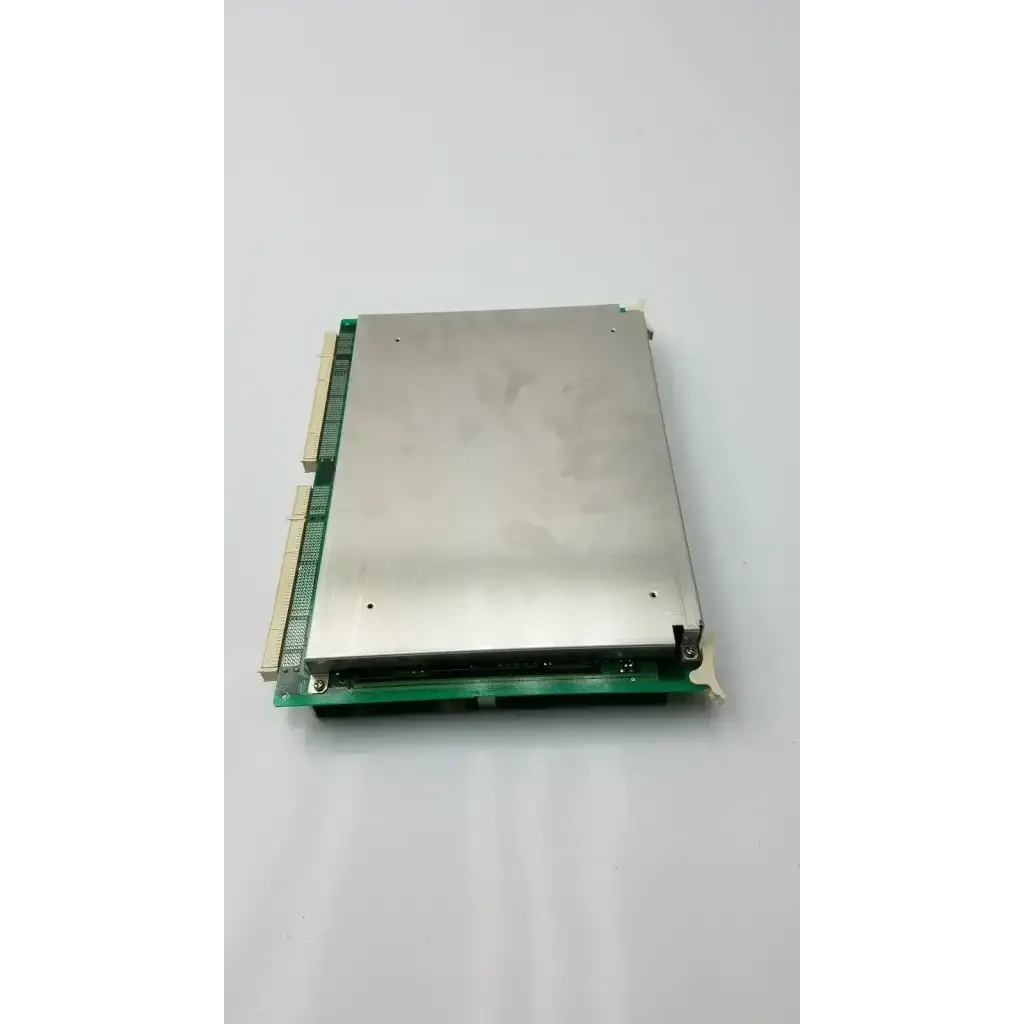 Silver metallic hitachi ultrasound eub-6500 power board with green circuit edges and multiple connector ports