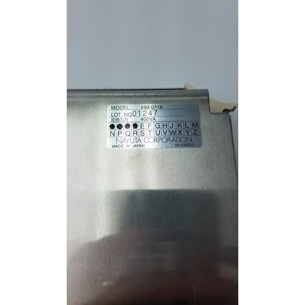Silver metallic power board labeled hm-021k by nayuta corporation for hitachi ultrasound eub-6500 use