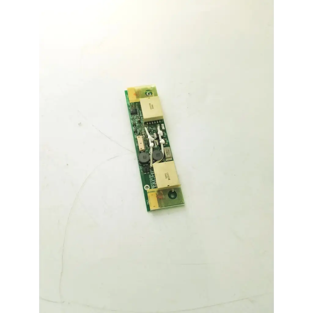 Green rectangular hitachi vnr10c209-inv inverter board with beige and black components for industrial use