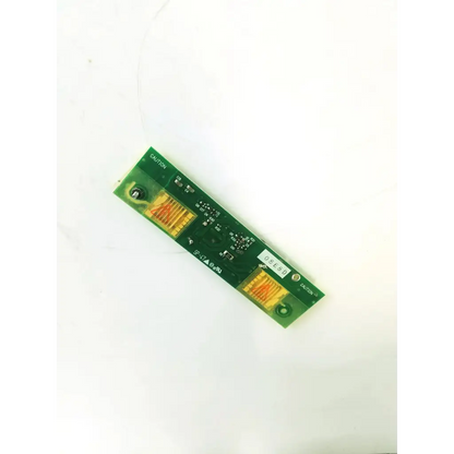 Green rectangular hitachi vnr10c209-inv inverter board with two yellow-orange heat sinks and printed component labels