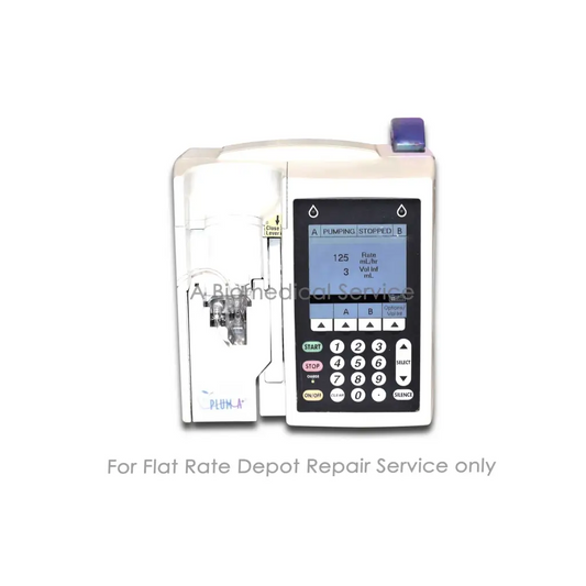 White medical infusion pump with digital display keypad and purple cap for hospira lifecare pca3 repair service